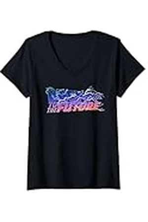 Back To The Future Mujer 35th Aniversary Lightning Logo Camiseta Cuello V