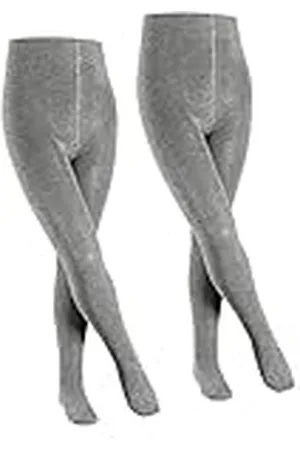 Falke Family 2-Pack K TI algodón gruesa unicolor 2 piezas, Pantimedias Unisex niños, , 134-146