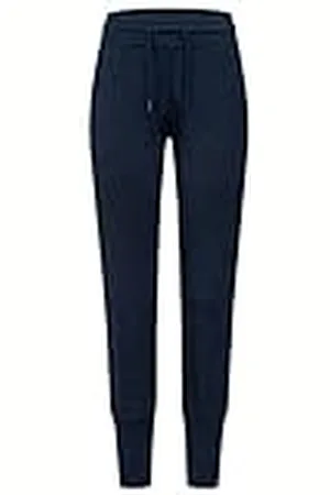 Supernatural Cómodo pantalón de Chandal para Mujer, con Lana Merina, W Essential Cuffed Pant, Talla: XL, Color: Azul Oscuro Moteado