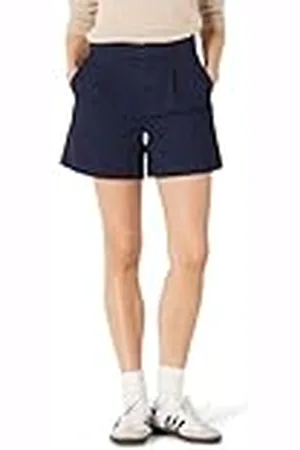 Amazon Pantalones Cortos de Tiro Alto, Corte Holgado y Parte Trasera Elástica Mujer, , 46