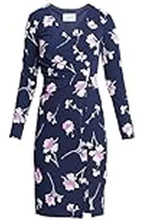 Gina Bacconi Wrap Dress with Gold Trim Vestido de cóctel, , 48 para Mujer