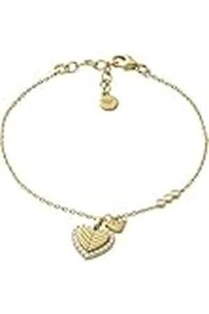 Emporio Armani Pulsera de plata de ley dorada para mujer, EG3623710, Eine Grösse, Plata de ley, No es una piedra preciosa