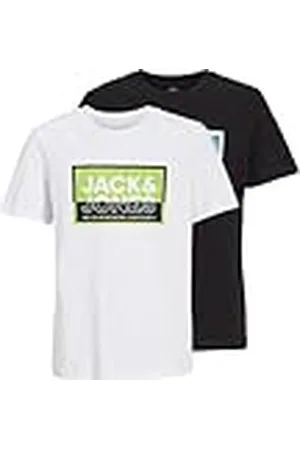 JACK & JONES Jcologan Sommer Print tee 2pk MP Jnr Camiseta, , 176 (Pack de 2) para Niños