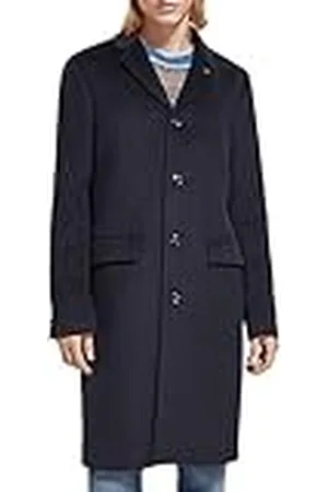 Scotch&Soda Classic Wool Blend Overcoat Abrigo de Lana, Night 0002, M Hombres