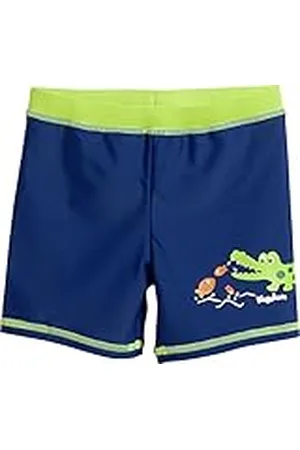 Playshoes UV-Schutz Short Krokodil Bañador, Azul (Marine 11), 110/116 Unisex niños