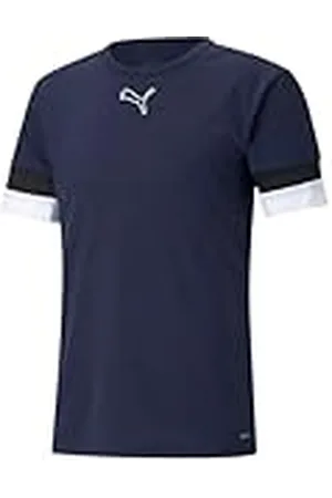 PUMA TeamRISE Jersey CE Camisetas, Peacoat Black White, S para Hombre
