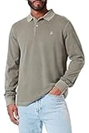 Marc O’ Polo Marc OߴPolo Hombre Polo de manga larga de algodón orgánico Regular fit, (Olive), XL