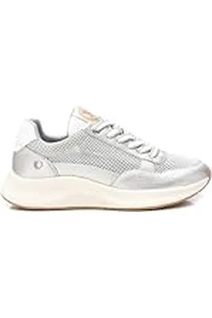 Xti Zapatilla Mujer Plata - Calzado Cómodo y Versátil - Moda Casual - Modelo 14378402 (Talla 39)