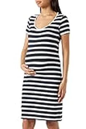 Mama;licious Mlmia Y/D S/S Jrs Abk Dress E. A Vestido de Maternidad, Parisian Night/Stripes:Yd Snow White, L para Mujer