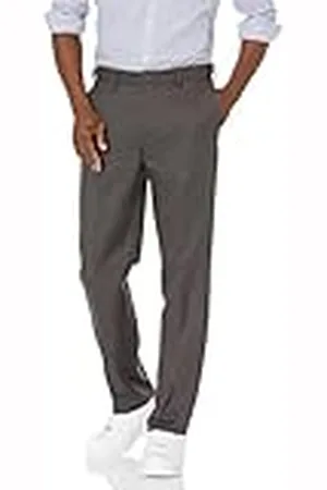 Amazon Pantalón de Vestir con Parte Delantera Plana con Cintura Expandible de Corte Clásico Hombre, , 38W / 29L