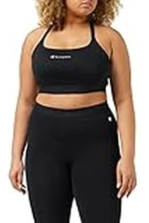 Champion C-Tech-Quick Dry Metallic Small Logo Thin Shoulder Medium Support Sujetado de Entrenamiento, Opaco, , S para Mujer