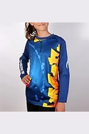 Ho soccer Camiseta de Portero Graffiti Daring Blue, Manga Larga con Acolchado, Unisex niño, /Naranja, 12