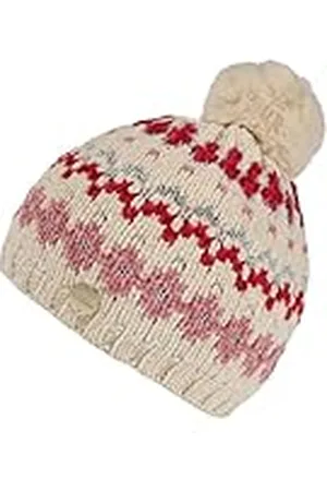Regatta Hedy Lux Hat III Chenille Knit with Lrex Thread and Faux Fur Pom Poms Accesorio para la Cabeza, Infantil, Vainilla Ligera, 11-13