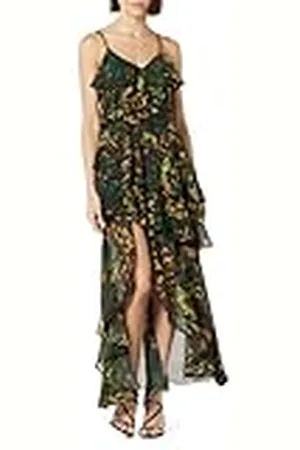 THE DROP Vestido para Mujer, Largo Escalonado con Volantes, , XXL
