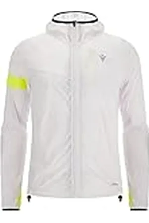 macron Run Scd Alvin Reflex W-Break Light Jkt Wht/Nyel Man Chaqueta a Prueba de Viento, Hombres, Color Blanco, L