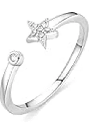 Luxenter Anillo Mujer en Aleación de Metal con Circonita Brillante Color Acabado en Rodio Ajustable Modelo Saralo