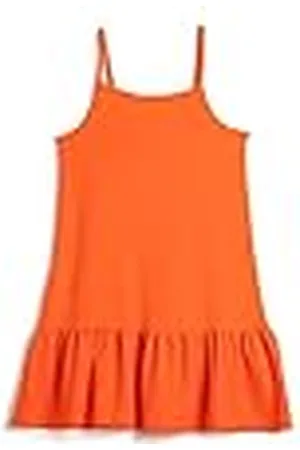 Koton Midi Dress Strappy Ruffle Relax Cut Vestido, , 6-7 Años para Niñas