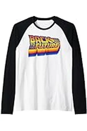 Back To The Future Logotipo retro del 35 aniversario de Regreso al futuro Camiseta Manga Raglan