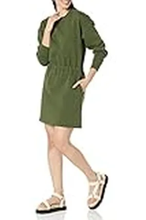 Amazon Vestido tipo sudadera con cintura ajustada (disponible en tallas grandes) Mujer, , 5XL Grande