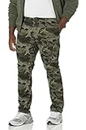 Amazon Pantalón corto cargo, elástico y de corte clásico (disponible en tallas grandes y largos especiales) Hombre, , 36W / 28L