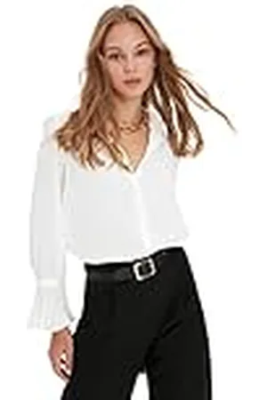 Trendyol Tejida con Cuello de Camisa estándar pequeña para Mujer, , 38