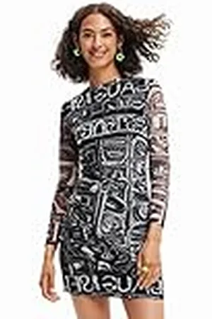 Desigual Vest_Lettering 2000 Vestido, , M Mujeres