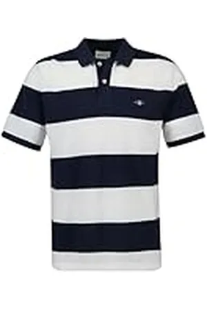 GANT Block Stripe Polo Camisa, Noche, XL Hombres