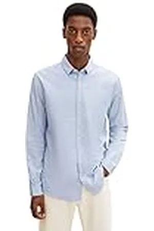 TOM TAILOR Hombre Camisa Slim Fit con estructura 1023881, , XXL
