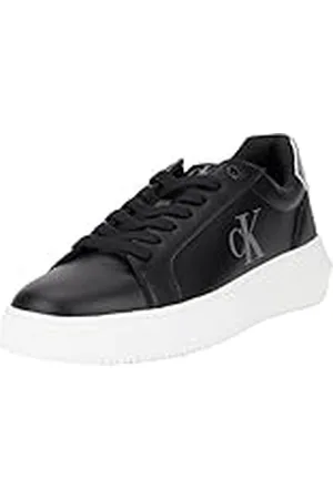 Calvin Klein Jeans CHUNKY CUPSOLE LACEUP LTH Zapatillas deportivas Mujer, Negro (Black/Silver), 36 EU