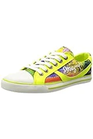 Desigual Vulcanizada 1 41ks151 - Zapatillas de Deporte de Caucho para Mujer, Color Amarillo, Talla 36