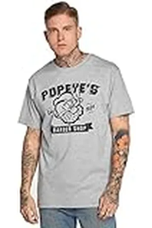 Merchcode Popeye Barber Shop tee Camiseta, , 5XL para Hombre