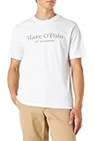 Marc O’ Polo Marc OߴPolo Hombre Camiseta de punto de algodón orgánico con cuello redondo, (White), XL