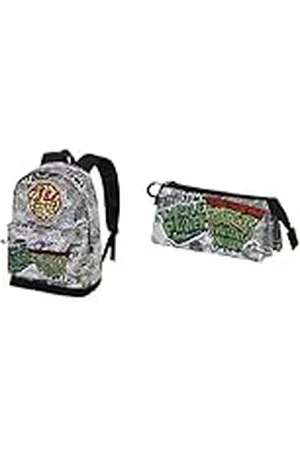 KARACTERMANIA Paramount Tortugas Ninja Pizza Time - Mochila HS FAN 2.0 + Portatodo Triple FAN 2.0