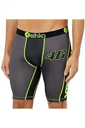 Ethika Underwear VR Forty Six Gray/Yellow L Bóxer, Amarillo/Gris, Estándar para Hombre
