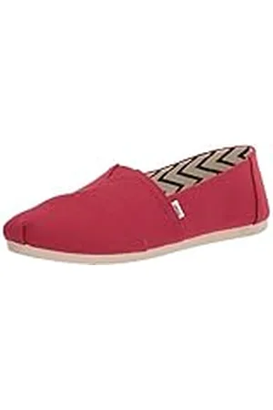 TOMS Alpargata de algodón reciclado, Mocasines Planos Mujer, Rojo, 37 EU