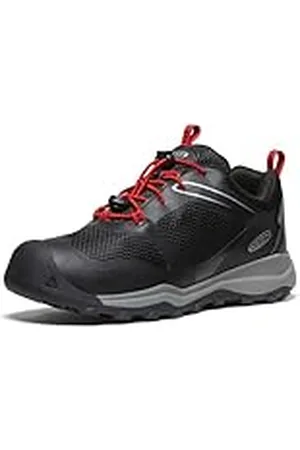 Keen Wanduro Low Waterproof, Zapatillas para Caminar, Black/Ribbon Red, 37 EU