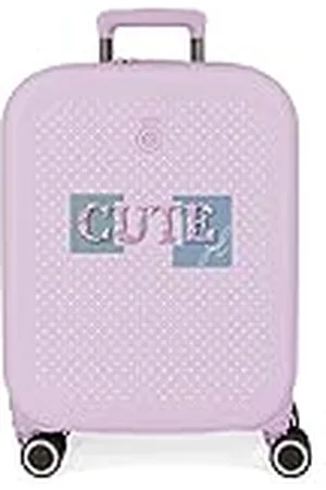 Enso Cute girl Maleta de cabina Morado 40x55x20 cms Rígida ABS Cierre TSA integrado 37L 3,22 kgs 4 Ruedas dobles Equipaje de Mano