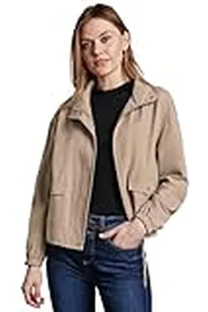 Street one A212367 Chaqueta Corta con Cuello Alto, Color Beige, 42 Mujeres