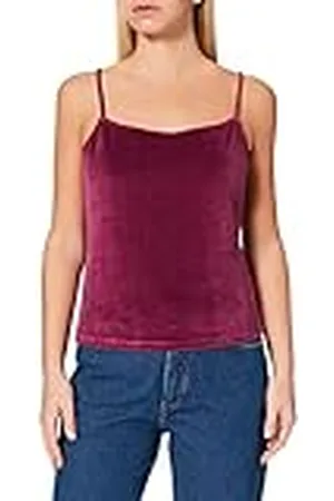 NA-KD Velour Top Camisa Cami, , 3XL para Mujer