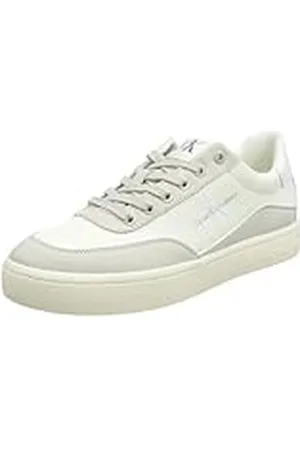 Calvin Klein Jeans Classic Cupsole Low Lace LTH ML YW0YW01296, Zapatilla con Suela Mujer, Beige (Creamy White/Eggshell), 40 EU