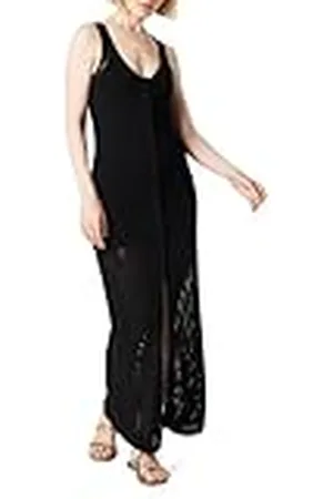 THE DROP Vestido para Mujer, Largo Ganchillo Motivos Combinados y Botones Frontales, , M