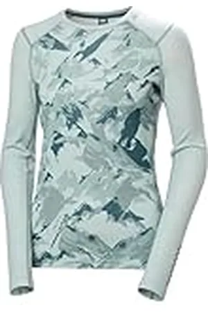 Helly Hansen LIFA® Merino - Capa Base de Manga Larga con Estampado gráfico de Peso Medio para Mujer