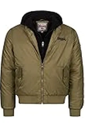 Lonsdale London Ballindean Chaqueta, Olive/Black, M para Hombre