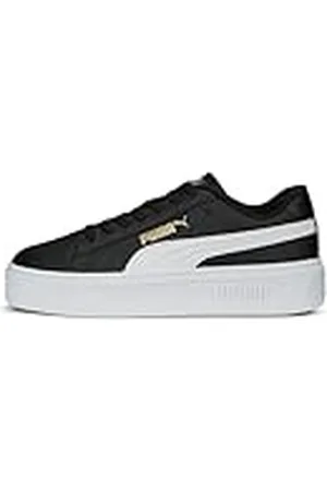 PUMA Smash Platform V3, Zapatillas, Black White Gold, 39 EU