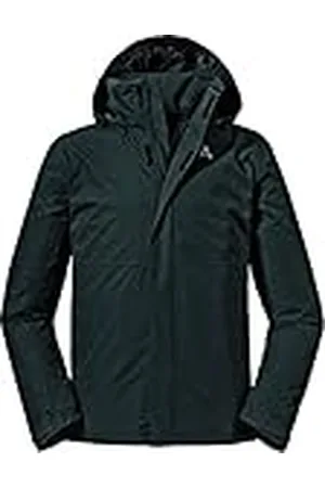 Schöffel Gmund M Chaqueta Impermeable y Cortavientos, Transpirable, para Exteriores, con Capucha Plegable, Hombre, , 48