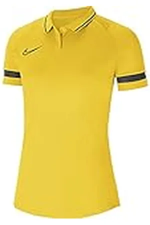 Nike Womens Polo W Nk DF Acd21 Polo SS, Tour Yellow/Black/Anthracite/Black, Cv2673-719, XL