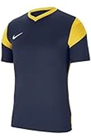 Nike Park Derby III, Jersey De Manga Corta, Midnight Navy/Tour Amarillo/Blanco, S, Hombre
