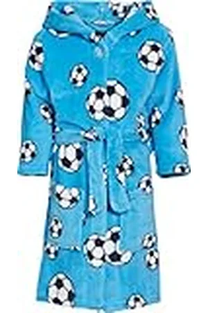 Playshoes Bata con Capucha de Manga Larga para Niños, Futbol, Azul (Blue), 158-164 cm