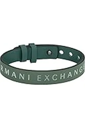 Armani Exchange Pulsera Para Hombre, Longitud: 250mm, Anchura: 13mm Pulsera De Cuero Verde, AXG0109040