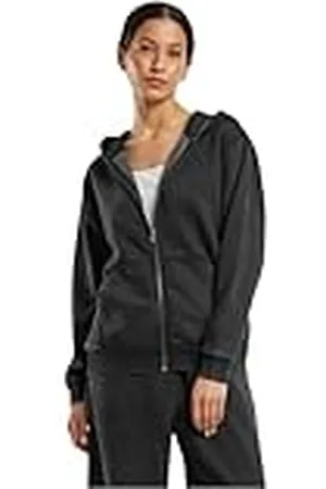 Build Your Brand By299-ladies Vintage Heavy Zip Hoody Sudadera con Capucha, , XL para Mujer